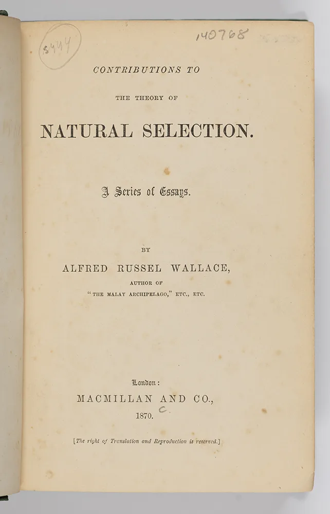 Contributions to Theory of Natural Selection