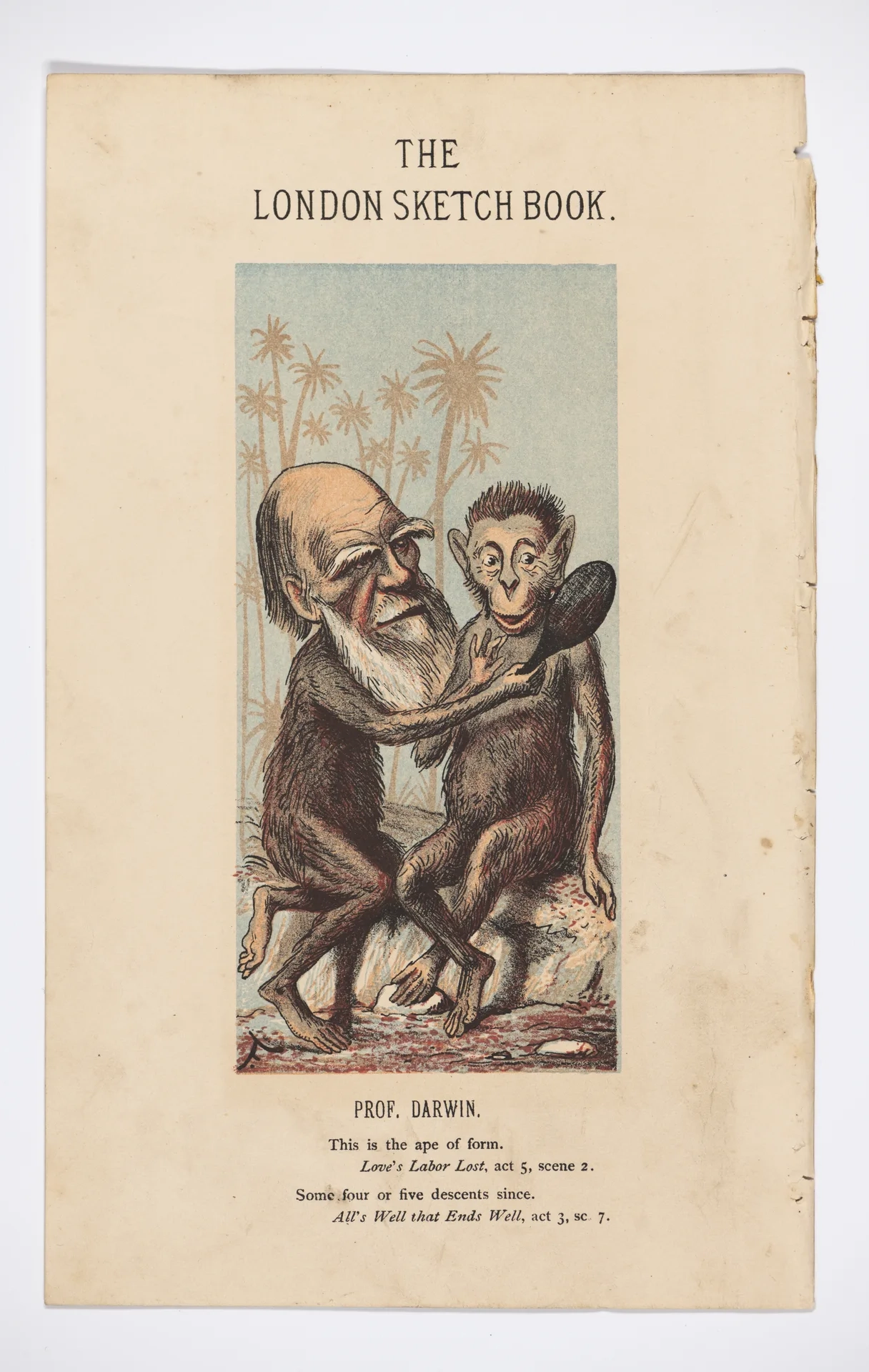 Faustin Betbeder Caricature of Darwin 1874