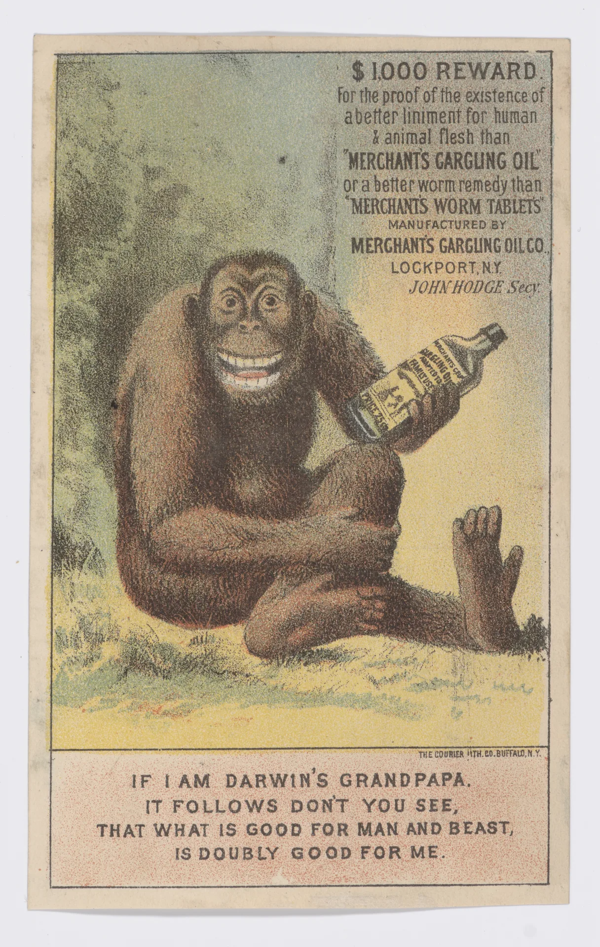 Merchants Gargling Oil Trade Card