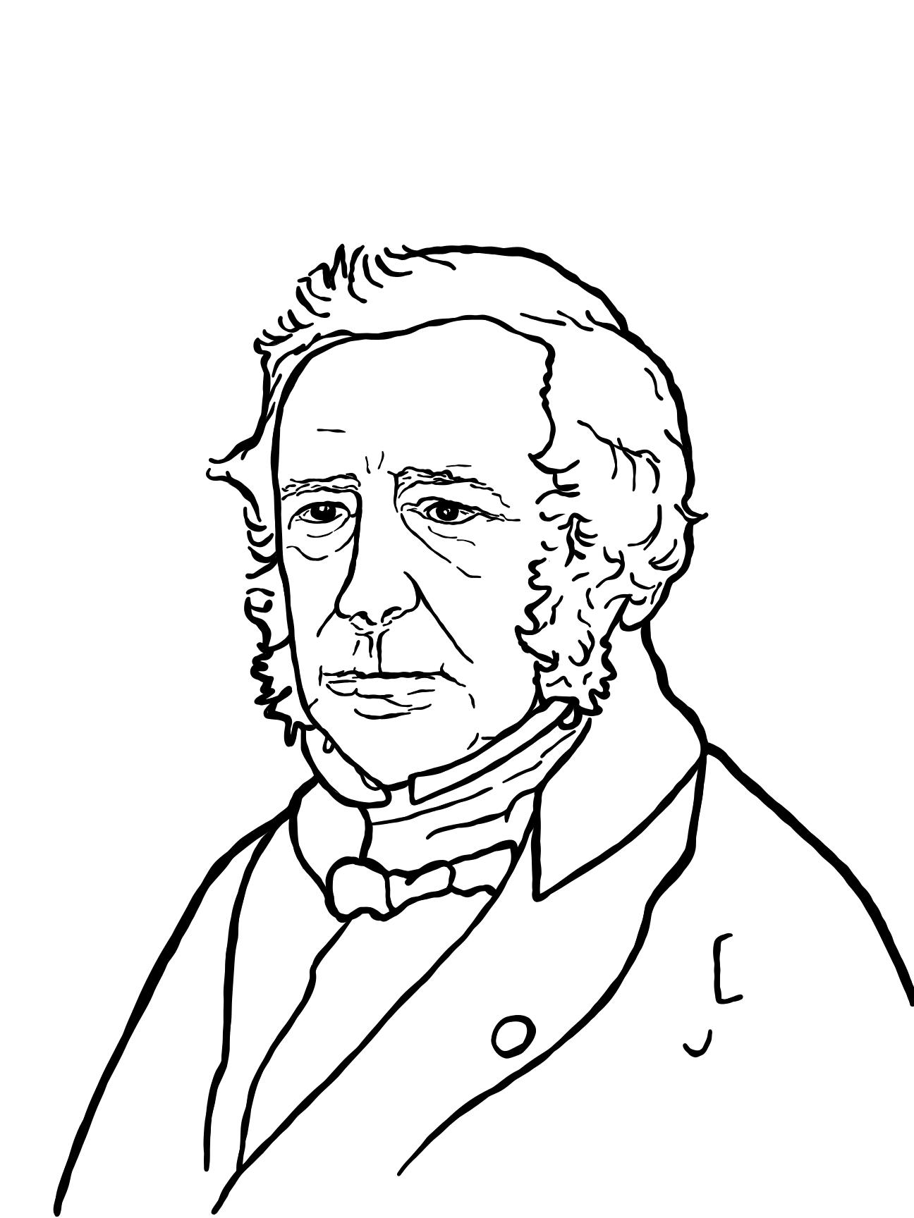 Line drawing of John Stevens Henslow